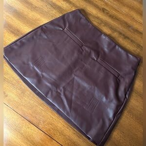 Burgundy Faux Leather Mini Skirt | a new day size 8